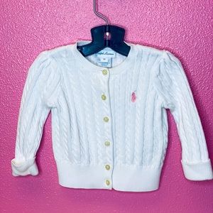 Ralph Lauren white knit sweater size 9 months